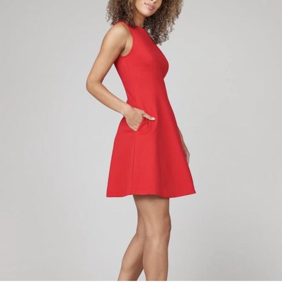 Spanx Perfect Fit & Flare Dress in True Red - Picture 10 of 10
